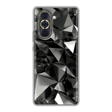 Силиконовый чехол на Huawei Nova 10 с принтом Черные кристаллы Силиконовый чехол на Huawei Nova 10 с принтом Черные кристаллы