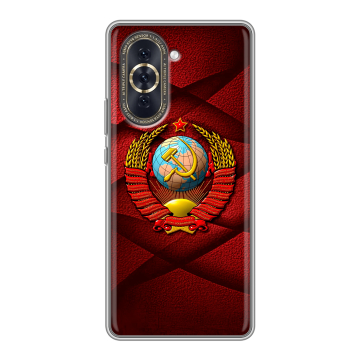 Силиконовый чехол на Huawei Nova 10 с принтом Герб СССР Силиконовый чехол на Huawei Nova 10 с принтом Герб СССР