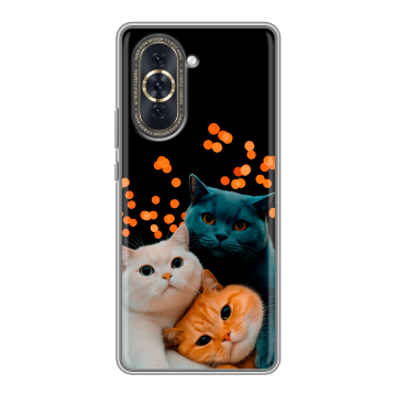Силиконовый чехол на Huawei Nova 10 с принтом Кошки Силиконовый чехол на Huawei Nova 10 с принтом Кошки
