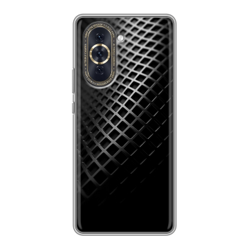 Силиконовый чехол на Huawei Nova 10 с принтом Текстура металла