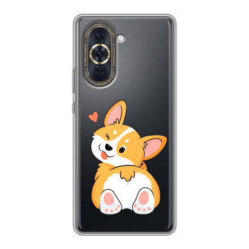 Силиконовый чехол на Huawei Nova 10 с принтом Корги