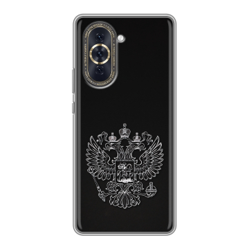 Силиконовый чехол на Huawei Nova 10 с принтом Герб России