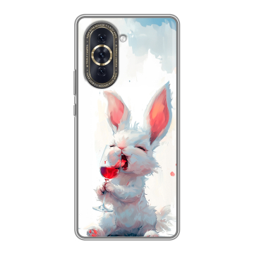 Силиконовый чехол на Huawei Nova 10 с принтом кролик зайчик