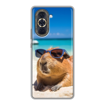 Силиконовый чехол на Huawei Nova 10 с принтом Капибара