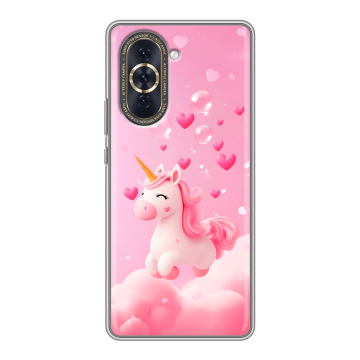Силиконовый чехол на Huawei Nova 10 с принтом Единорог