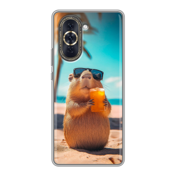 Силиконовый чехол на Huawei Nova 10 с принтом Капибара
