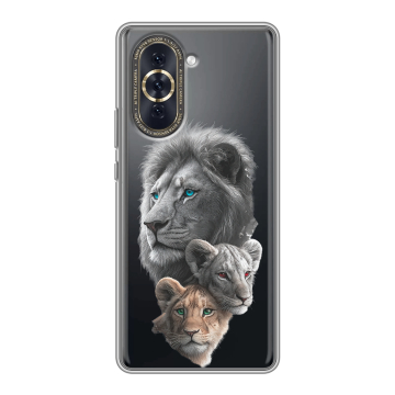 Силиконовый чехол на Huawei Nova 10 с принтом Львы Силиконовый чехол на Huawei Nova 10 с принтом Львы
