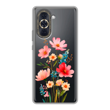 Силиконовый чехол на Huawei Nova 10 с принтом Цветы Силиконовый чехол на Huawei Nova 10 с принтом Цветы