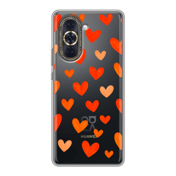 Силиконовый чехол на Huawei Nova 10 с принтом Сердечки Силиконовый чехол на Huawei Nova 10 с принтом Сердечки