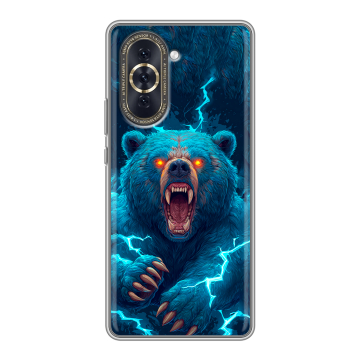 Силиконовый чехол на Huawei Nova 10 с принтом Медведь Силиконовый чехол на Huawei Nova 10 с принтом Медведь