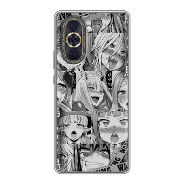 Силиконовый чехол на Huawei Nova 10 с принтом Ahegao Ахегао Аниме
