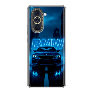 Силиконовый чехол на Huawei Nova 10 с принтом BMW БМВ