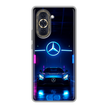 Силиконовый чехол на Huawei Nova 10 с принтом Mercedes Мерседес