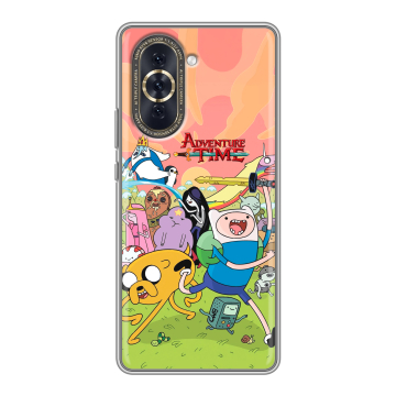 Силиконовый чехол на Huawei Nova 10 с принтом Adventure time Время приключений