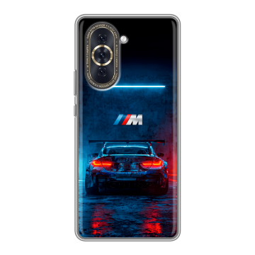 Силиконовый чехол на Huawei Nova 10 с принтом BMW БМВ