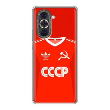 Силиконовый чехол на Huawei Nova 10 с принтом Флаг Герб СССР