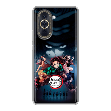 Силиконовый чехол на Huawei Nova 10 с принтом Demon Slayer Клинок рассекающий демонов Силиконовый чехол на Huawei Nova 10 с принтом Demon Slayer Клинок рассекающий демонов