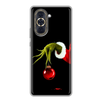Силиконовый чехол на Huawei Nova 10 с принтом Новый год Гринч
