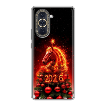 Силиконовый чехол на Huawei Nova 10 с принтом Новый год