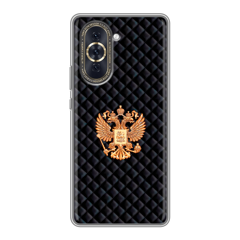 Силиконовый противоударный чехол на Huawei Nova 10 с принтом Герб России принт Силиконовый противоударный чехол на Huawei Nova 10 с принтом Герб России принт