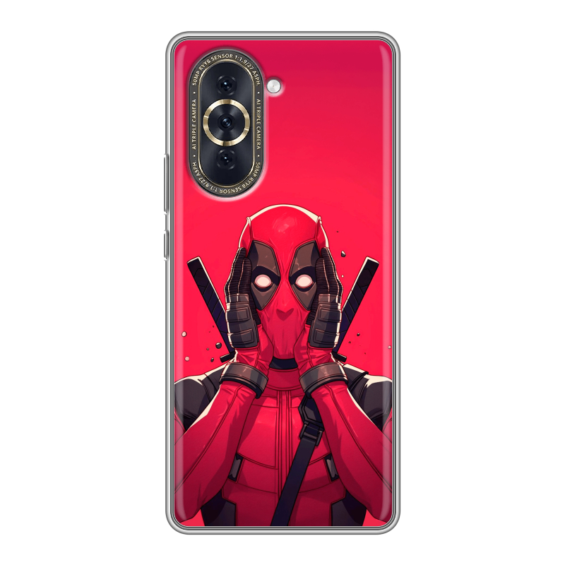 Силиконовый противоударный чехол на Huawei Nova 10 с принтом Дедпул Deadpool Силиконовый противоударный чехол на Huawei Nova 10 с принтом Дедпул Deadpool