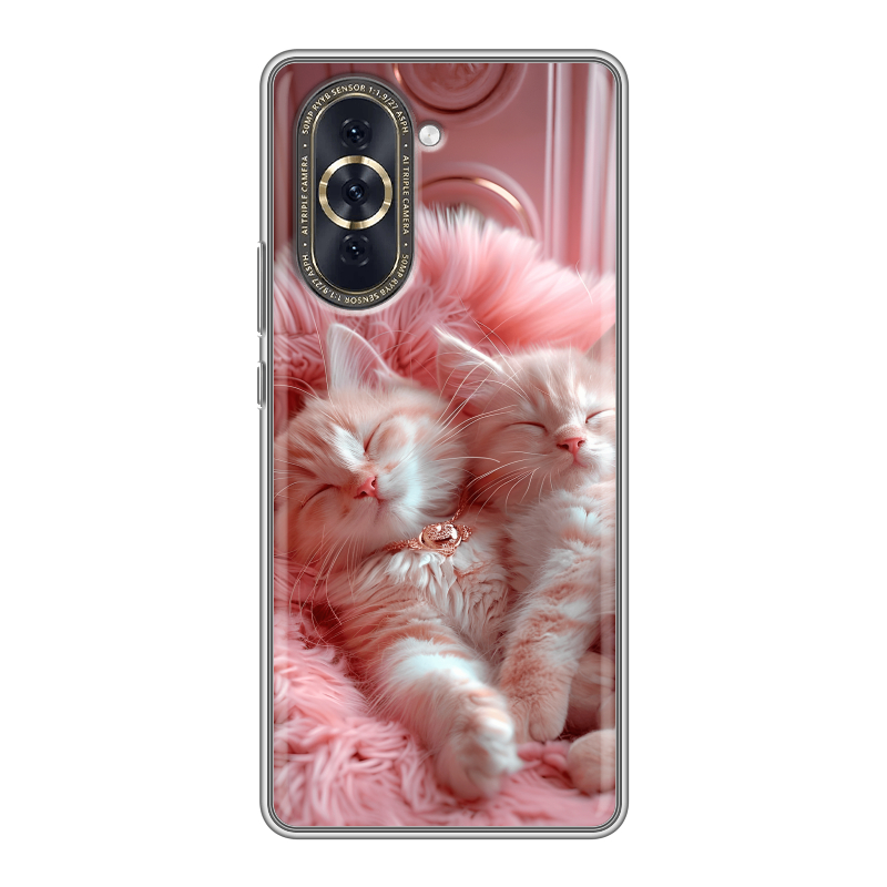 Силиконовый чехол на Huawei Nova 10 с принтом котята котики Силиконовый чехол на Huawei Nova 10 с принтом котята котики