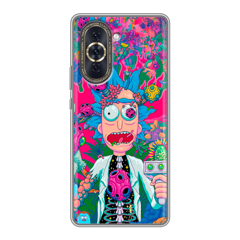Силиконовый противоударный чехол на Huawei Nova 10 с принтом Рик и Морти Rick Morty Силиконовый противоударный чехол на Huawei Nova 10 с принтом Рик и Морти Rick Morty