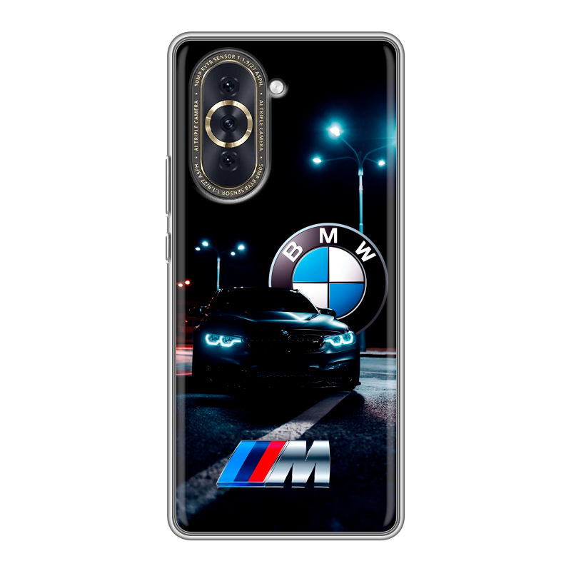 Силиконовый противоударный чехол на Huawei Nova 10 с принтом БМВ BMW Силиконовый противоударный чехол на Huawei Nova 10 с принтом БМВ BMW