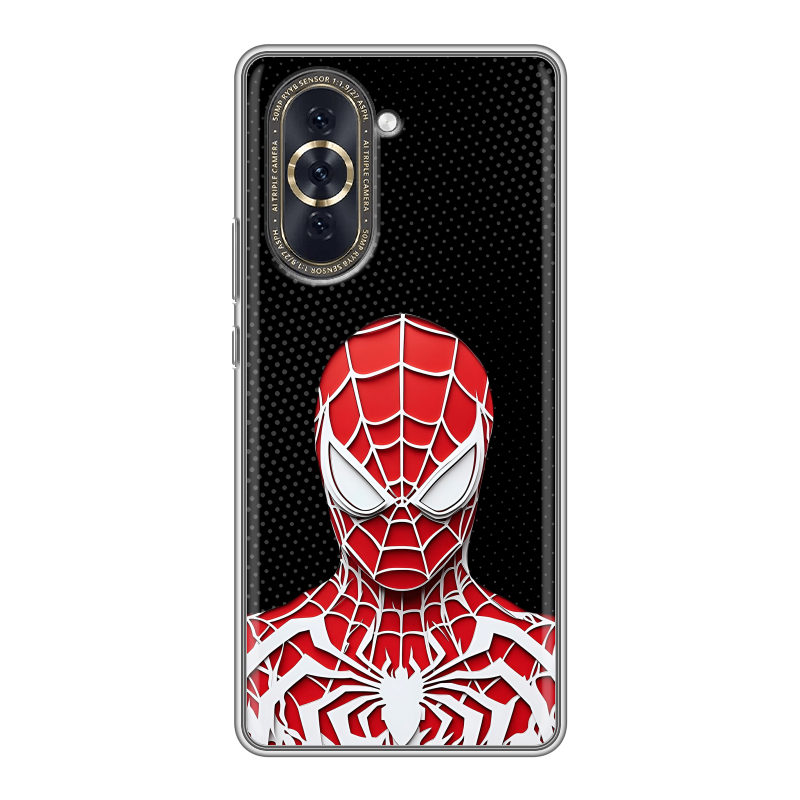 Силиконовый противоударный чехол на Huawei Nova 10 с принтом человек паук spiderman Силиконовый противоударный чехол на Huawei Nova 10 с принтом человек паук spiderman
