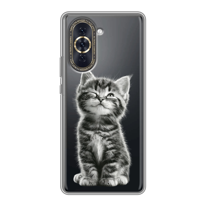 Силиконовый противоударный чехол на Huawei Nova 10 с принтом Котенок Силиконовый противоударный чехол на Huawei Nova 10 с принтом Котенок