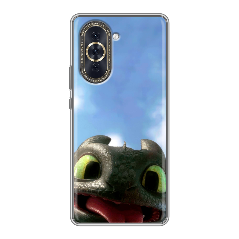 Силиконовый противоударный чехол на Huawei Nova 10 с принтом Как приручить дракона Силиконовый противоударный чехол на Huawei Nova 10 с принтом Как приручить дракона