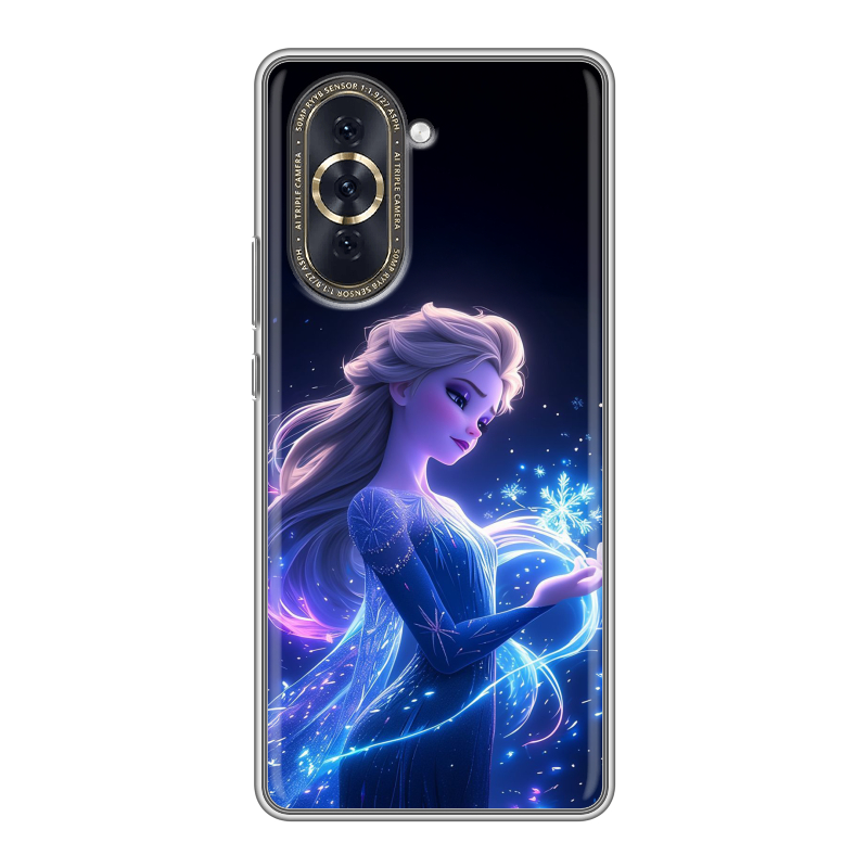 Силиконовый противоударный чехол на Huawei Nova 10 с принтом Холодное сердце Frozen Силиконовый противоударный чехол на Huawei Nova 10 с принтом Холодное сердце Frozen