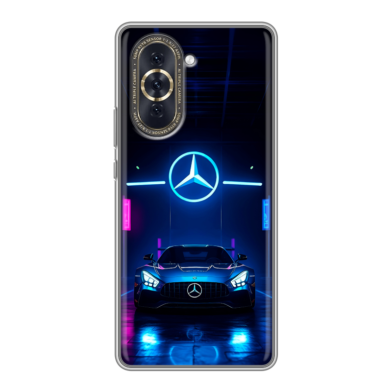 Силиконовый противоударный чехол на Huawei Nova 10 с принтом Mercedes Мерседес Силиконовый противоударный чехол на Huawei Nova 10 с принтом Mercedes Мерседес