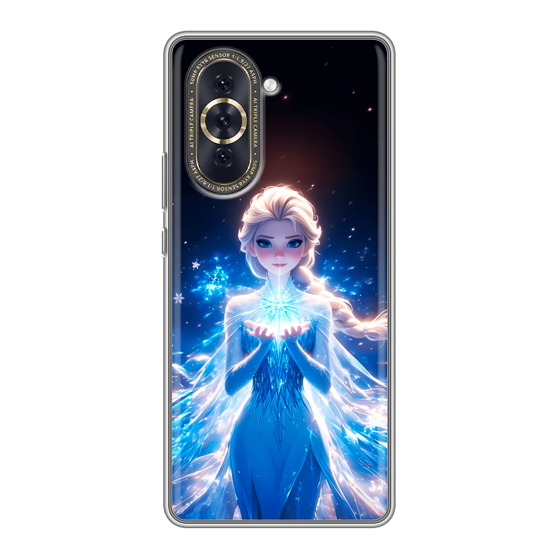 Силиконовый противоударный чехол на Huawei Nova 10 с принтом Холодное сердце Frozen Силиконовый противоударный чехол на Huawei Nova 10 с принтом Холодное сердце Frozen