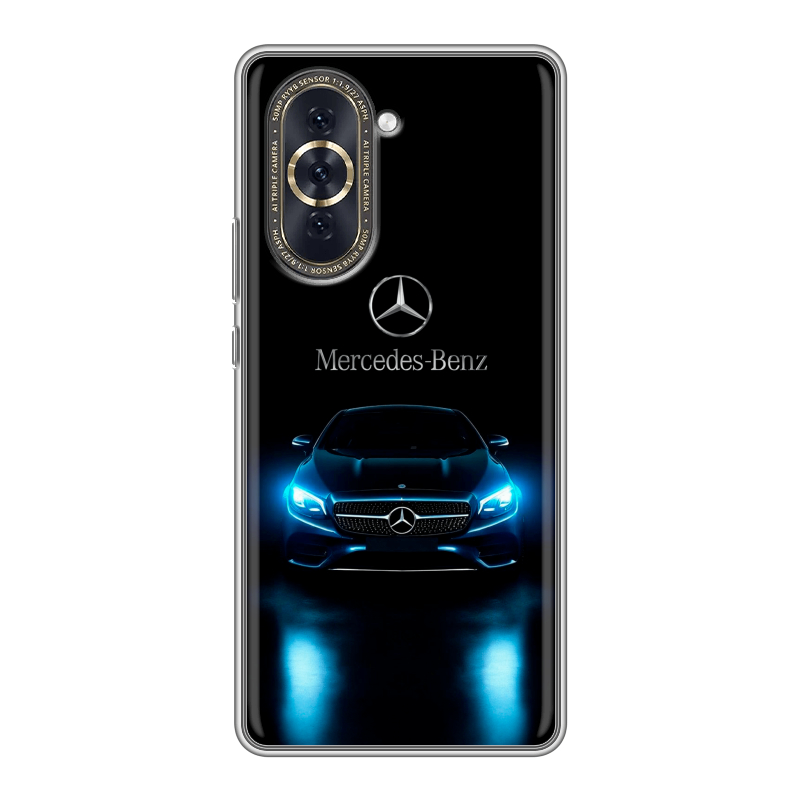 Силиконовый чехол на Huawei Nova 10 с принтом Mercedes Мерседес Силиконовый чехол на Huawei Nova 10 с принтом Mercedes Мерседес