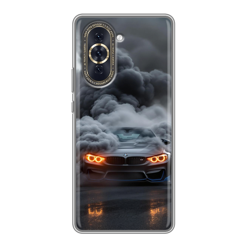 Силиконовый противоударный чехол на Huawei Nova 10 с принтом BMW БМВ Силиконовый противоударный чехол на Huawei Nova 10 с принтом BMW БМВ
