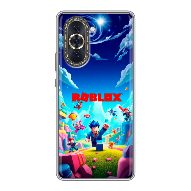 Силиконовый противоударный чехол на Huawei Nova 10 с принтом Roblox Роблокс Силиконовый противоударный чехол на Huawei Nova 10 с принтом Roblox Роблокс