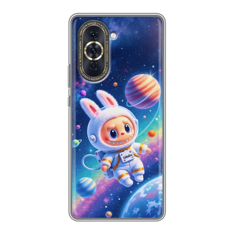 Силиконовый противоударный чехол на Huawei Nova 10 с принтом Labubu Лабубу Силиконовый противоударный чехол на Huawei Nova 10 с принтом Labubu Лабубу