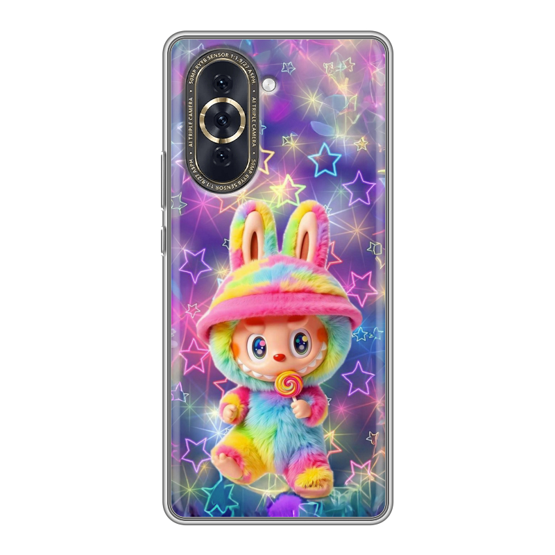 Силиконовый противоударный чехол на Huawei Nova 10 с принтом Labubu Лабубу Силиконовый противоударный чехол на Huawei Nova 10 с принтом Labubu Лабубу