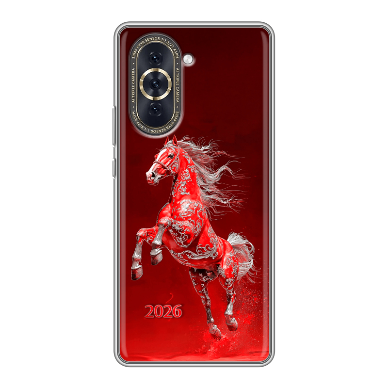 Силиконовый противоударный чехол на Huawei Nova 10 с принтом Новый год Силиконовый противоударный чехол на Huawei Nova 10 с принтом Новый год