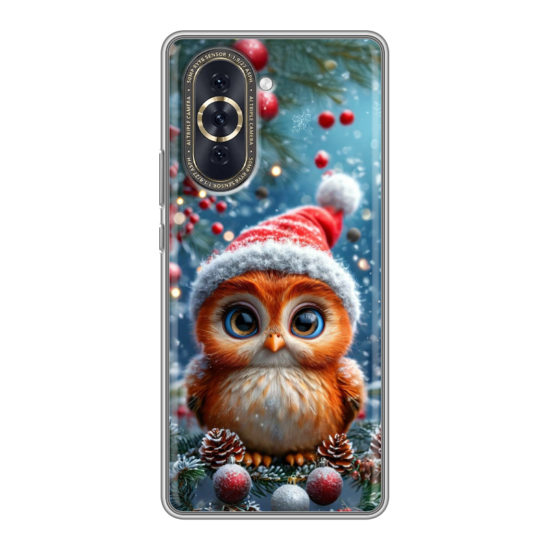 Силиконовый противоударный чехол на Huawei Nova 10 с принтом Новый год Силиконовый противоударный чехол на Huawei Nova 10 с принтом Новый год
