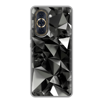 Силиконовый чехол на Huawei Nova 10 Pro с принтом Черные кристаллы Силиконовый чехол на Huawei Nova 10 Pro с принтом Черные кристаллы