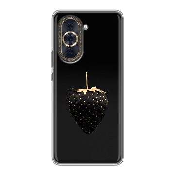 Силиконовый чехол на Huawei Nova 10 Pro с принтом Черная клубника Силиконовый чехол на Huawei Nova 10 Pro с принтом Черная клубника