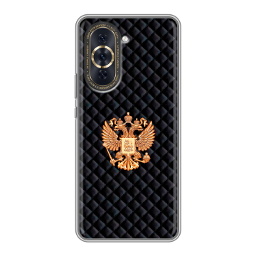 Силиконовый чехол на Huawei Nova 10 Pro с принтом Герб России принт