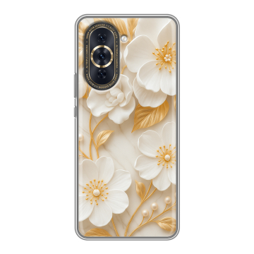 Силиконовый чехол на Huawei Nova 10 Pro с принтом Цветы