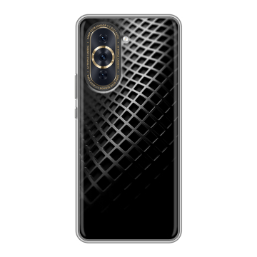 Силиконовый чехол на Huawei Nova 10 Pro с принтом Текстура металла