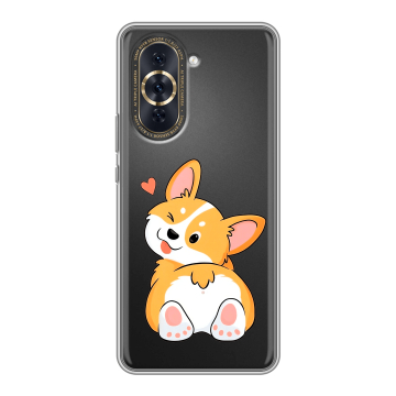 Силиконовый чехол на Huawei Nova 10 Pro с принтом Корги Силиконовый чехол на Huawei Nova 10 Pro с принтом Корги