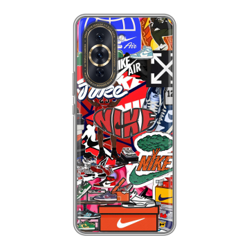 Силиконовый чехол на Huawei Nova 10 Pro с принтом Найк Nike яркий Силиконовый чехол на Huawei Nova 10 Pro с принтом Найк Nike яркий