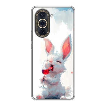 Силиконовый чехол на Huawei Nova 10 Pro с принтом кролик зайчик Силиконовый чехол на Huawei Nova 10 Pro с принтом кролик зайчик