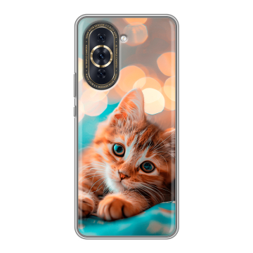 Силиконовый чехол на Huawei Nova 10 Pro с принтом котик Силиконовый чехол на Huawei Nova 10 Pro с принтом котик